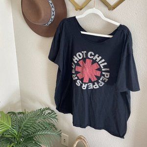 Red Hot Chili Peppers Oversized Distressed Graphic Band Tee T-Shirt Top 90s
